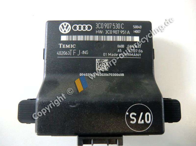 VW Passat 3C original Gatewaymodul 3C0907530C 402063 TEMIC BJ2006